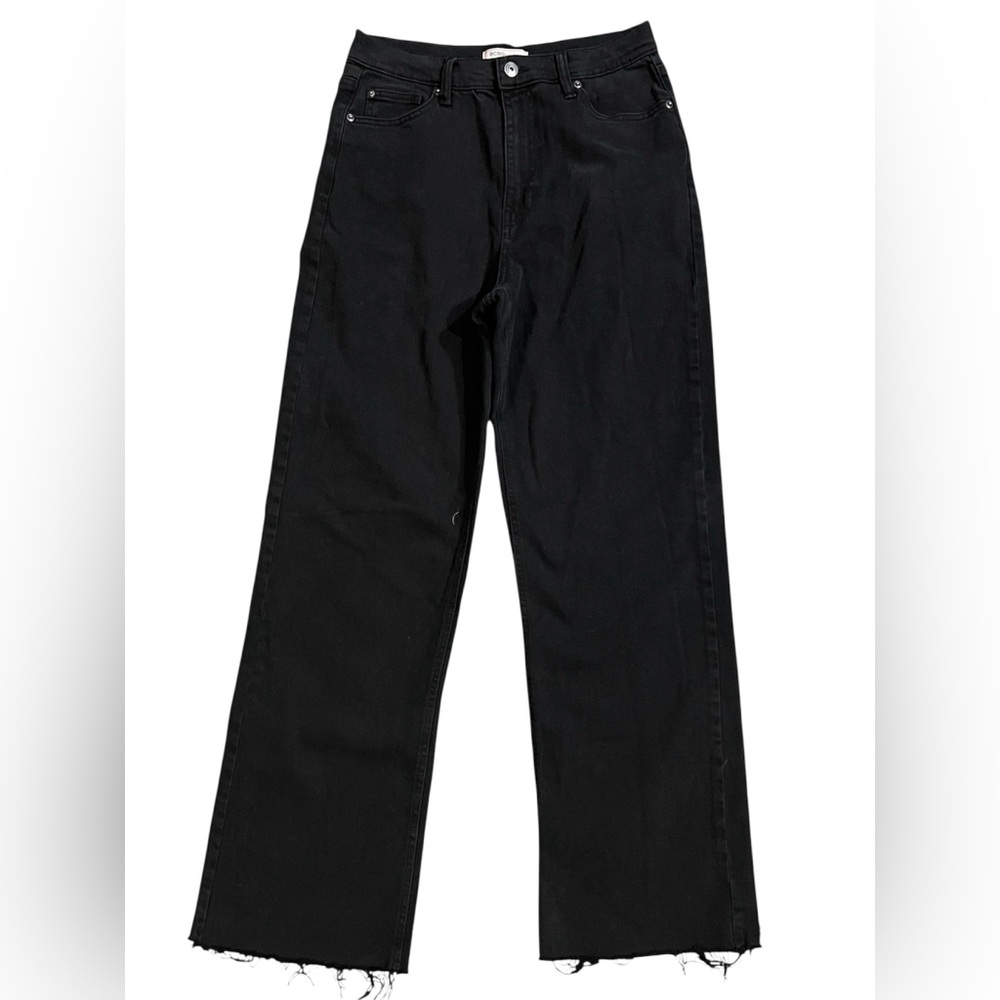 BCBGeneration Black Flare Wide Leg Jeans